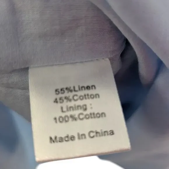 Tuckernuck Blue Linen Cotton Belted Shirt Dress XXXL NWT Midi Maxi - Picture 6 of 6